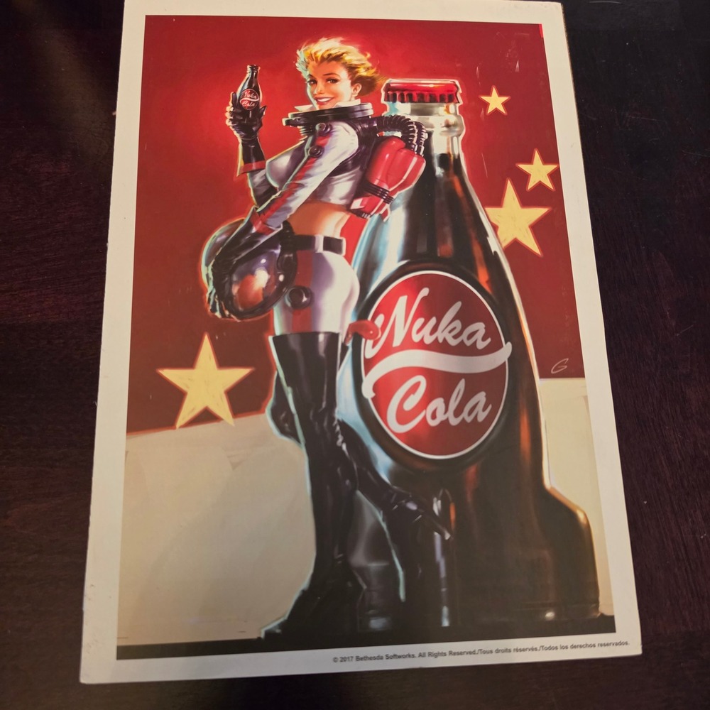 Fallout Nuka Cola Pin Up Girl Wood Wall Art Plaque Trends International 2017